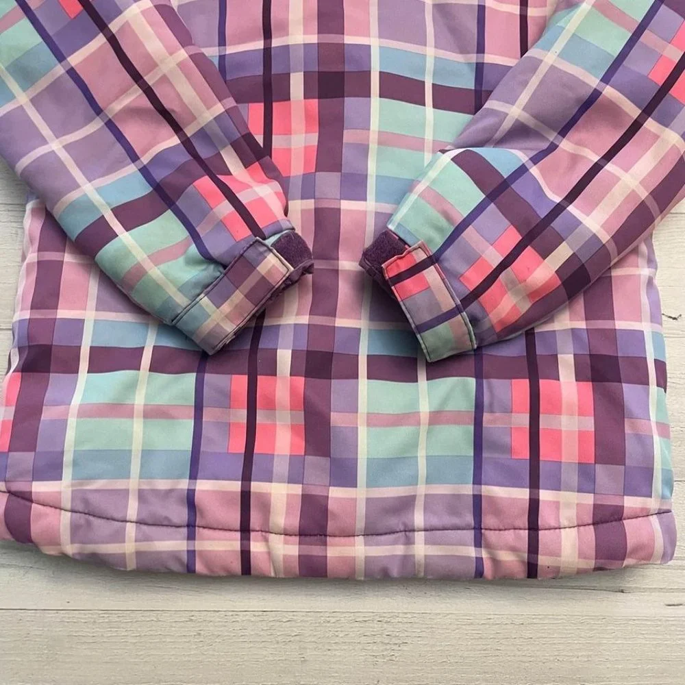 Cherokee girls pink purple‎ plaid winter jscket size 5